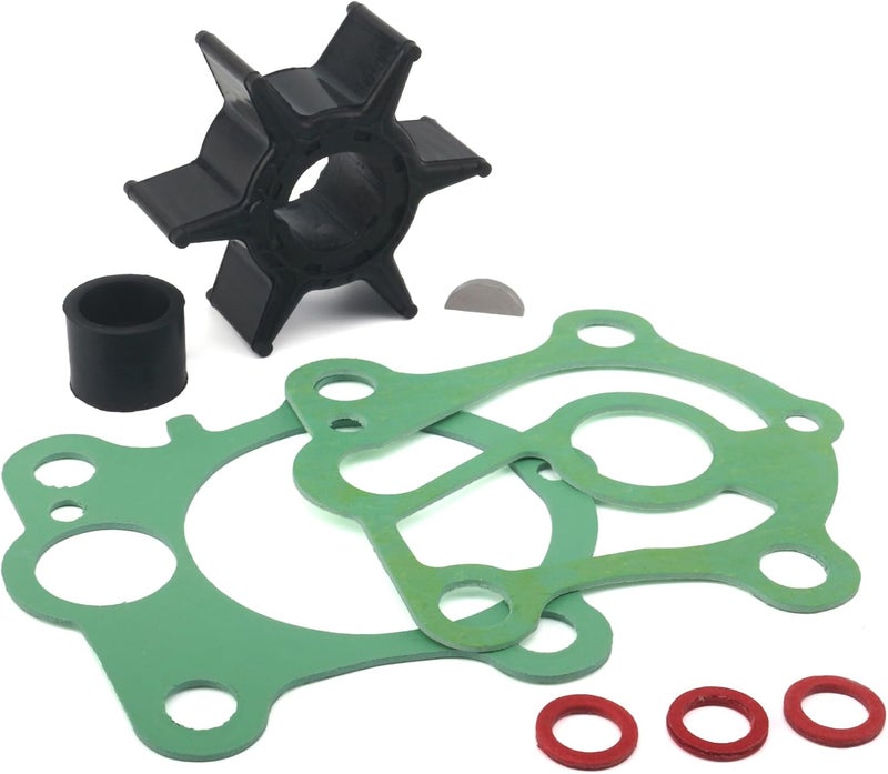 QUICKMARINE 6H4-44352 Marine Water Pump Impeller Service Kit fits Yamaha 2 Stroke 25-50 HP Boat Outboard Motor Replacement 6H4-44352-00 6H4-44352-01 Sierra 18-3068 - Image 1